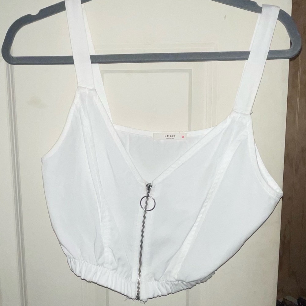 white crop top